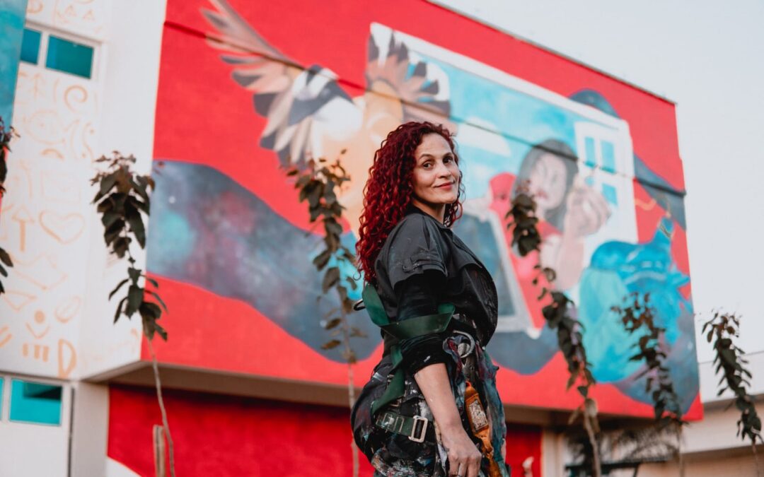 Artista finaliza mural de 166 metros no IFMS de Ponta Porã