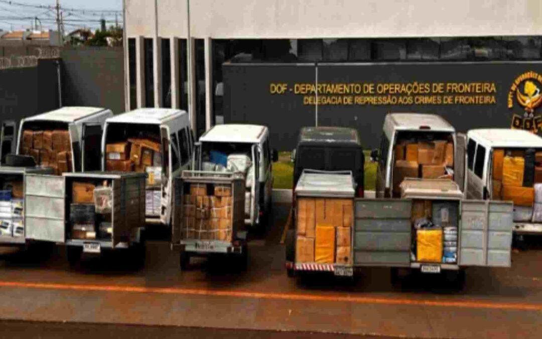 Maracaju: Comboio de mercadorias contrabandeadas é apreendido e 26 pessoas presas