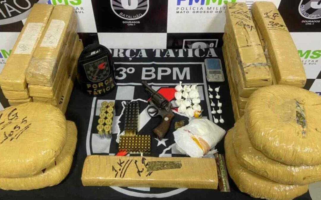 Dourados: Flagrado com drogas, venezuelano armado com revólver é preso