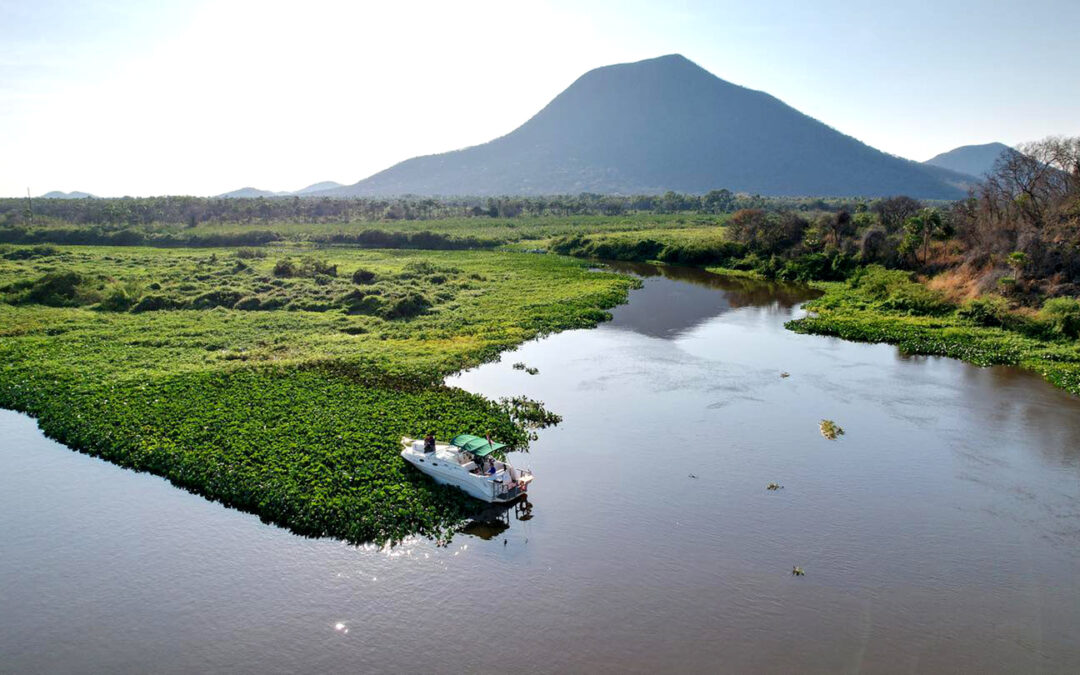 Pesca em Murtinho com vistas para a ponte Bioceânica e belezas naturais
