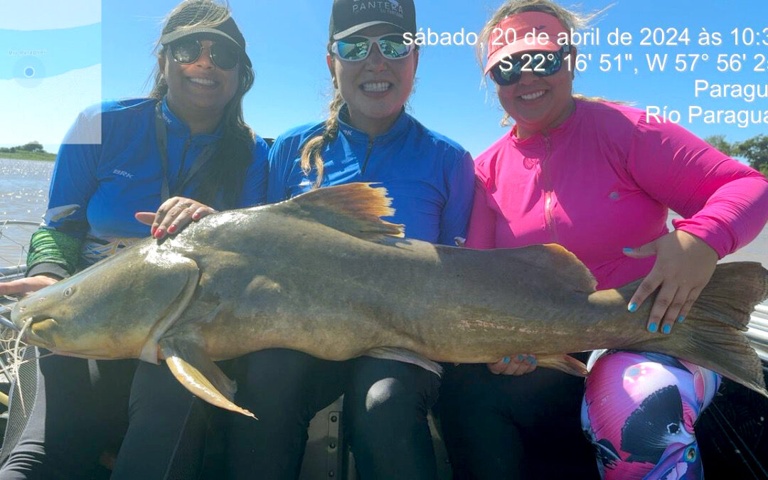 ‘Pescaria Só Delas’ tem jau de 25 kg fisgado no Rio Paraguai