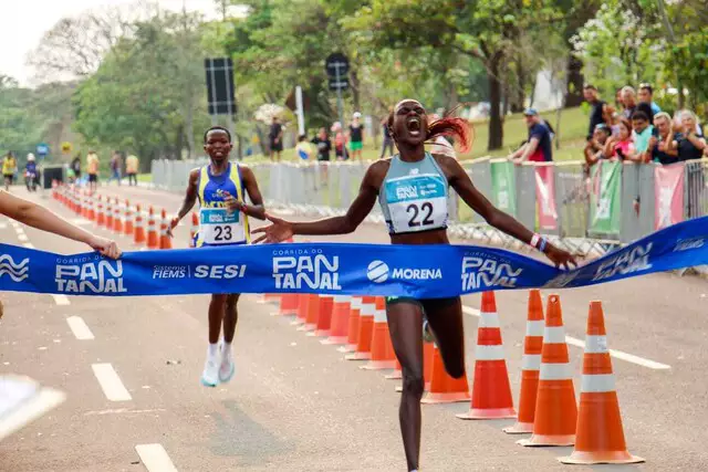 Atleta cuiabano e queniana conquistam 1° lugar na Corrida do Pantanal