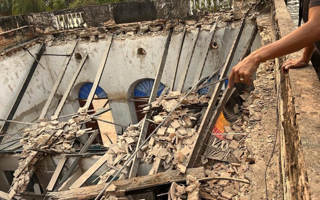 Corumbá: Desabamento do teto de casarão histórico revela abandono do Porto Geral